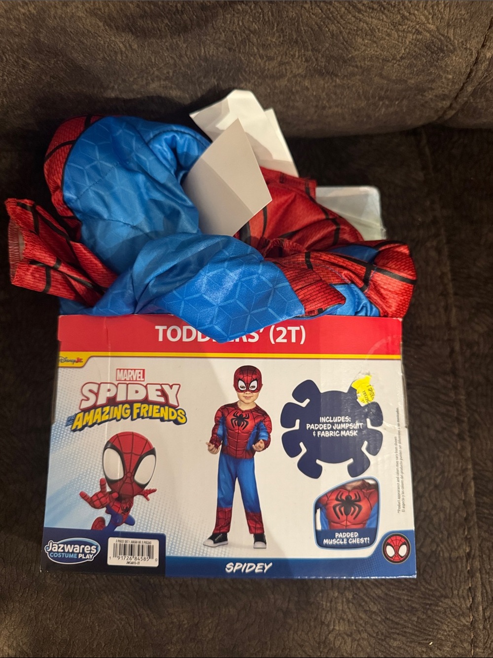 Marvel Spidey Toddler Costume (Red, Blue) - Spidey Amazing Friends new Sz-2T